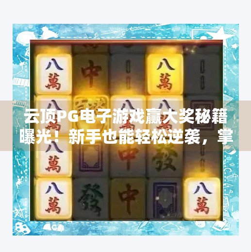 云顶PG电子游戏赢大奖秘籍曝光！新手也能轻松逆袭，掌握这3招稳赚不赔！如何在云顶PG电子游戏中赢得丰厚大奖？